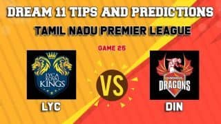 Dream11 Team Lyca Kovai Kings vs Dindigul Dragons Match 25 TNPL 2019 TAMIL NADU T20 – Cricket Prediction Tips For Today’s T20 Match LYC vs DIN at Tirunelveli